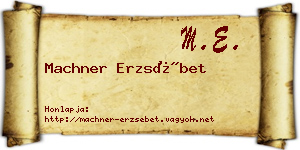 Machner Erzsébet névjegykártya